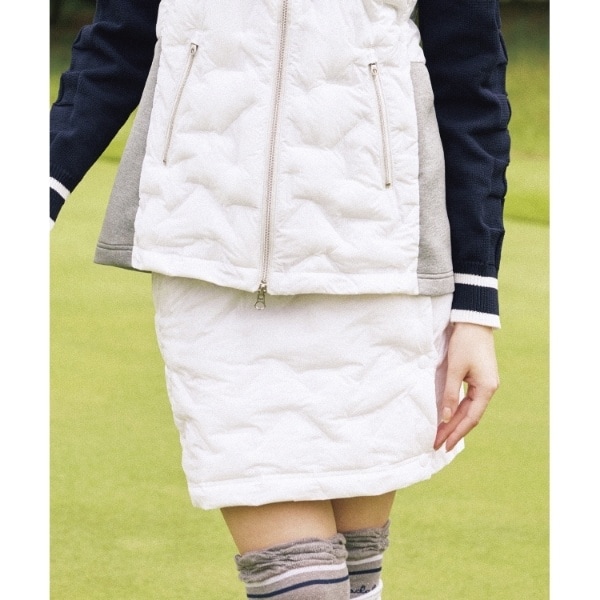 アダバット（adabat）/【撥水加工】粒中綿 ウエストゴム ラップ式スカート