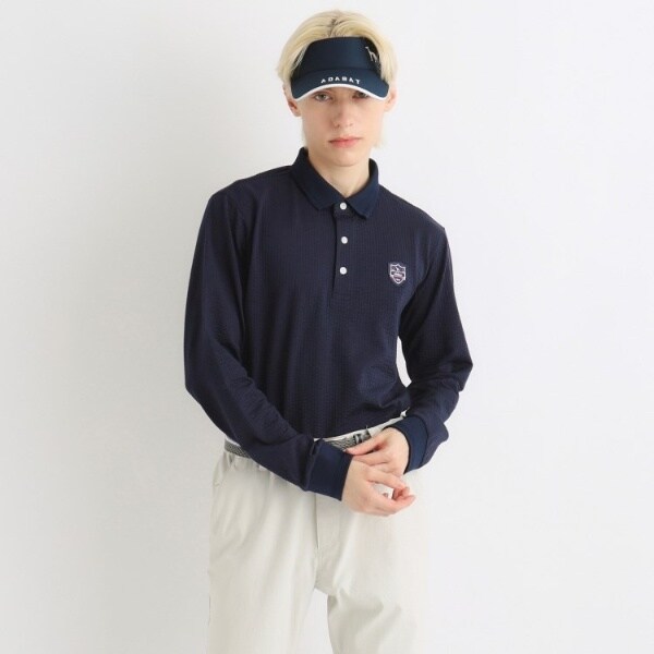 アダバット（adabat）/サッカーストライプ 長袖ポロシャツ