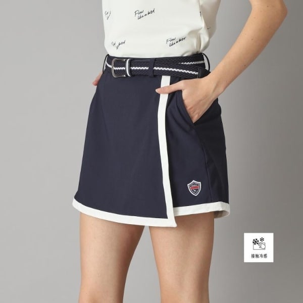 アダバット（adabat）/【新レーベル ADABAT NAVY】接触冷感 クールストレッチラップキュロット