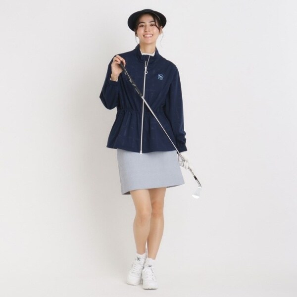 アダバット（adabat）/撥水加工 ロゴチェックストレッチブルゾン