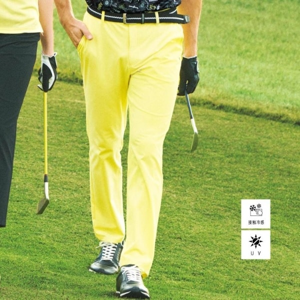 アダバット（adabat）/UVカット接触冷感 クールタッチイエローパンツ
