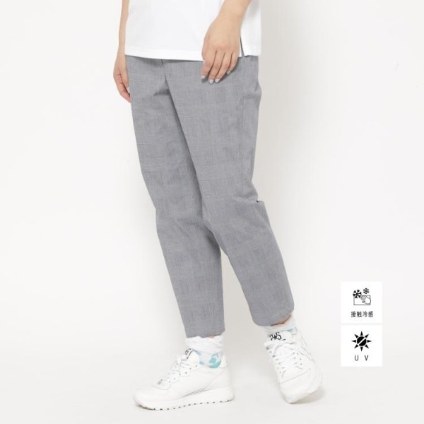 アダバット（adabat）/UVカット接触冷感 クールタッチグレンチェッククロップドパンツ