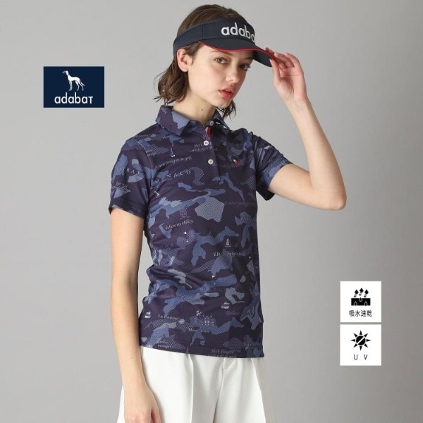 アダバット（adabat）/【新レーベル ADABAT NAVY】UVカット／吸水速乾 モナコリンクスプリントポロシャツ