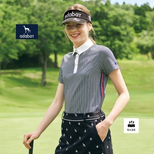 アダバット（adabat）/【ADABAT NAVY】吸水速乾 サッカーポロシャツ