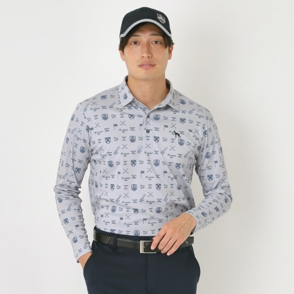 アダバット（adabat）/クラブプリント長袖ポロシャツ