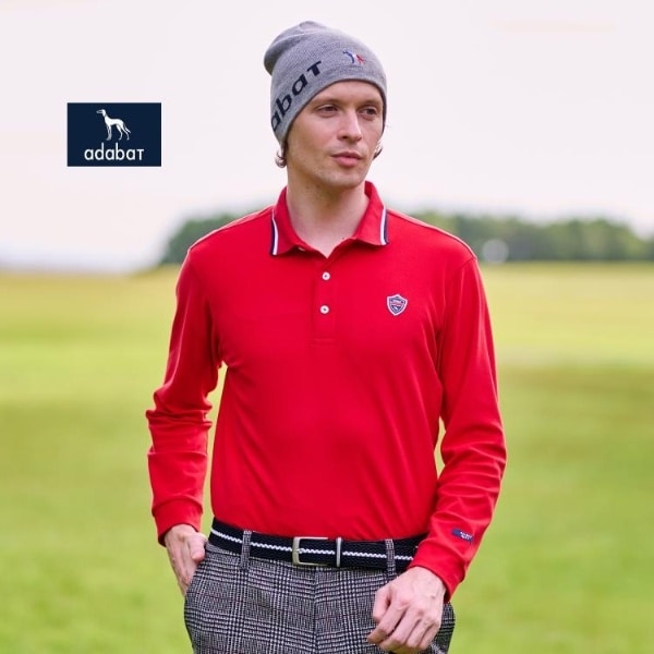 アダバット（adabat）/【新レーベル ADABAT NAVY】起毛ストレッチ長袖ポロシャツ