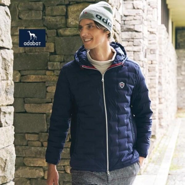 アダバット（adabat）/【新レーベル ADABAT NAVY】フードロゴストレッチダウンジャケット