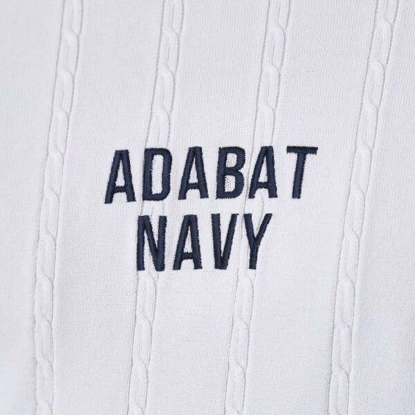 アダバット（adabat）/【ADABAT NAVY】ケーブルストライプクルーニット_8