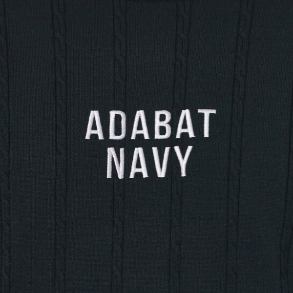 アダバット（adabat）/【ADABAT NAVY】ケーブルストライプクルーニット_19