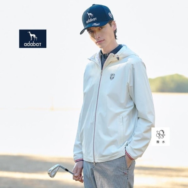 アダバット（adabat）/【ADABAT NAVY】撥水ナイロンジップフーディ_1