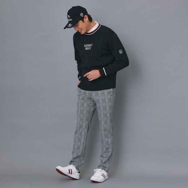 アダバット（adabat）/【ADABAT NAVY】撥水 フルダルチェックテーパードパンツ_2