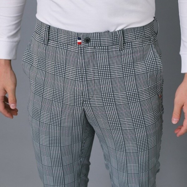 アダバット（adabat）/【ADABAT NAVY】撥水 フルダルチェックテーパードパンツ_8