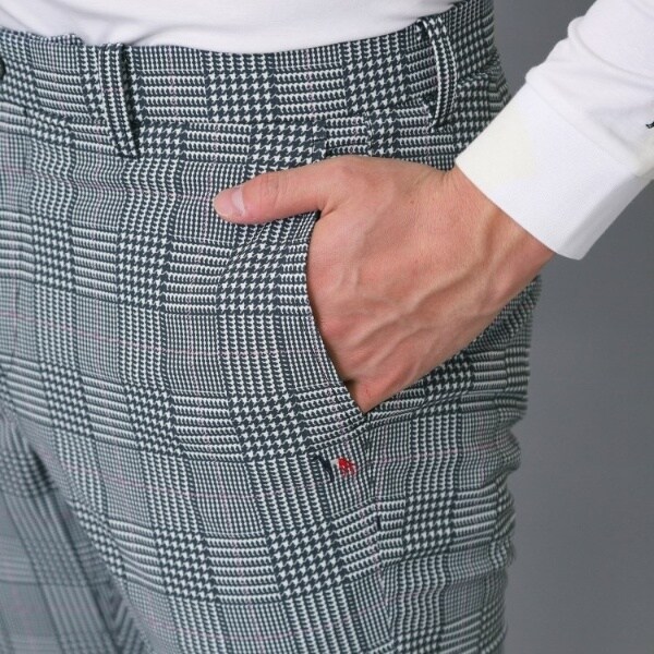 アダバット（adabat）/【ADABAT NAVY】撥水 フルダルチェックテーパードパンツ_10