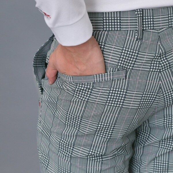 アダバット（adabat）/【ADABAT NAVY】撥水 フルダルチェックテーパードパンツ_12