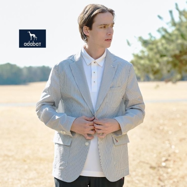 アダバット（adabat）/【ADABAT NAVY】COOLMAXサッカージャケット