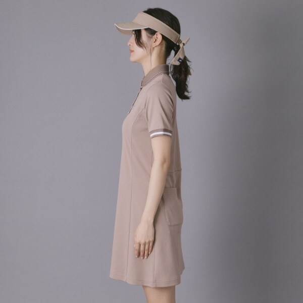 アダバット（adabat）/【ADABAT NAVY】吸水速乾接触冷感 カノコポロえりワンピース_13