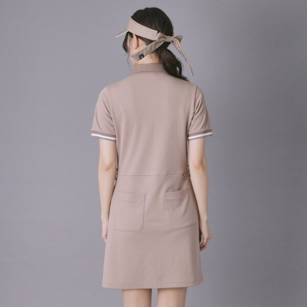 アダバット（adabat）/【ADABAT NAVY】吸水速乾接触冷感 カノコポロえりワンピース_14