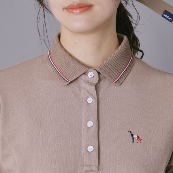 アダバット（adabat）/【ADABAT NAVY】吸水速乾接触冷感 カノコポロえりワンピース_15
