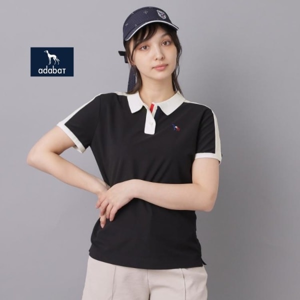 アダバット（adabat）/【ADABAT NAVY】ニット切替ポロシャツ_1
