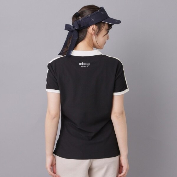 アダバット（adabat）/【ADABAT NAVY】ニット切替ポロシャツ_2