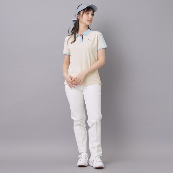 アダバット（adabat）/【ADABAT NAVY】ニット切替ポロシャツ_10