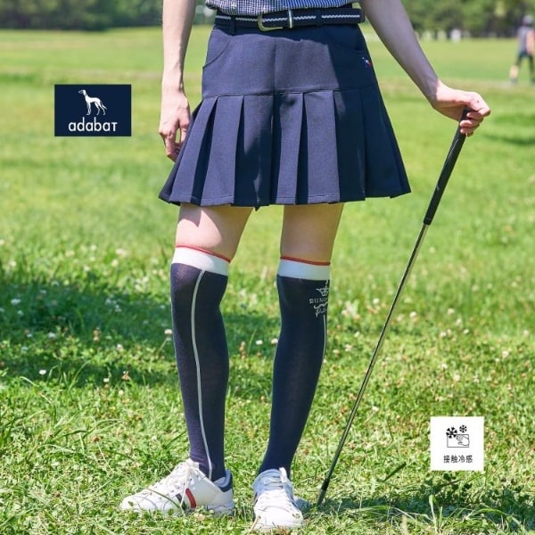 アダバット(adabat)/【ADABAT NAVY】ダブルクロスプリーツスカート