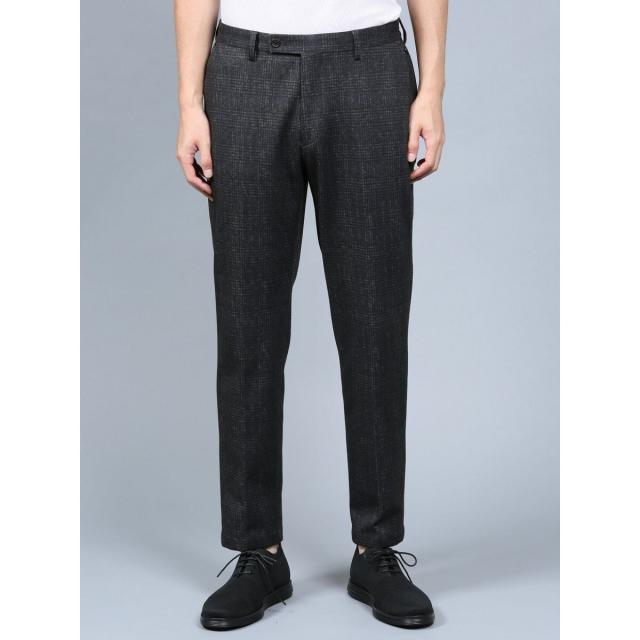 タカキュー（TAKA−Q）/プリントジャージ スリムフィット パンツ チェック紺(セットアップ可能)の通販は 8,250円