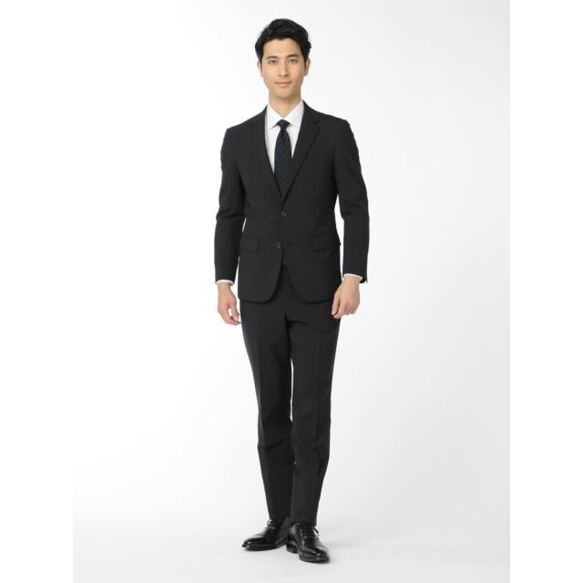 タカキュー（TAKA−Q）/【軽量 ストレッチ ウォッシャブル】タカキュー 2ボタン2ピース リクルートセットアップスーツ 黒