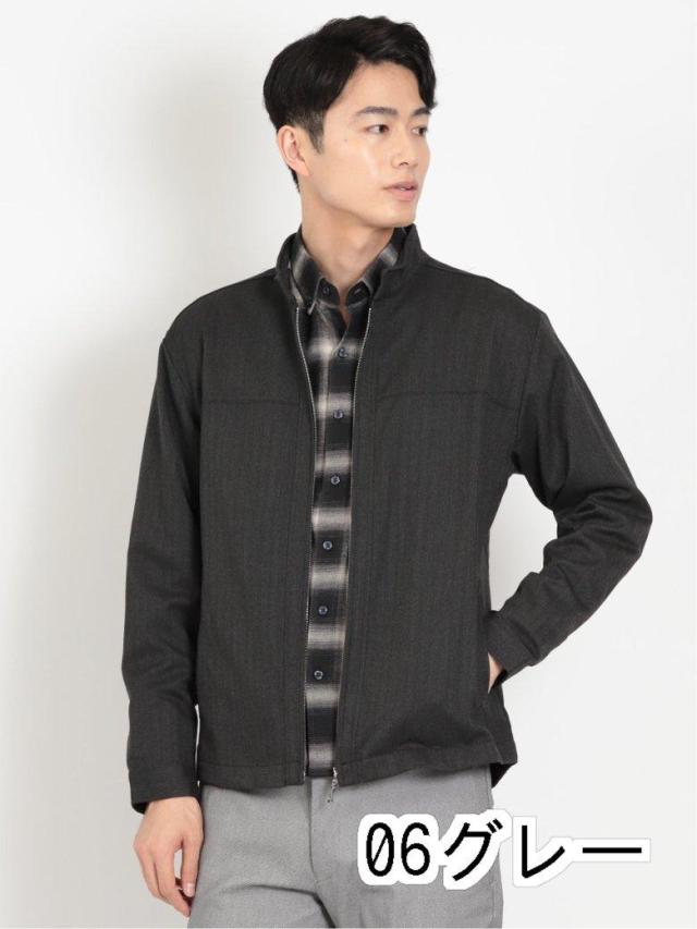 タカキュー（TAKA−Q）/タカキュー ヘリンボーンジャガード スタンドカラーシャツアウターの通販は