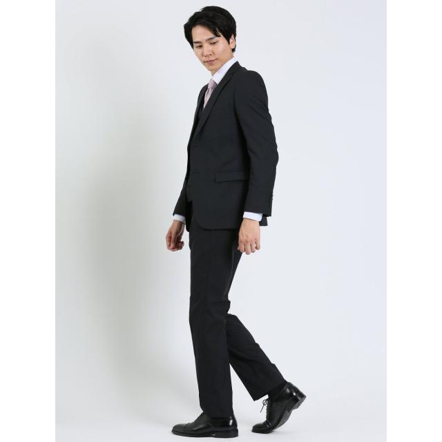 タカキュー（TAKA−Q）/【超光沢 ストレッチ】レノマ オム 2ボタン3ピース ビジネスセットアップスーツ ジオメトリック紺