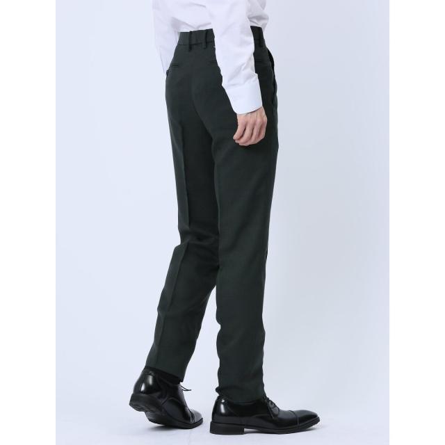 タカキュー（TAKA−Q）/タカキュー ウールライク ノータックビジネスパンツ ドビー黒 タカキュー（TAKA−Q）/タカキュー ウールライク ノータックビジネス