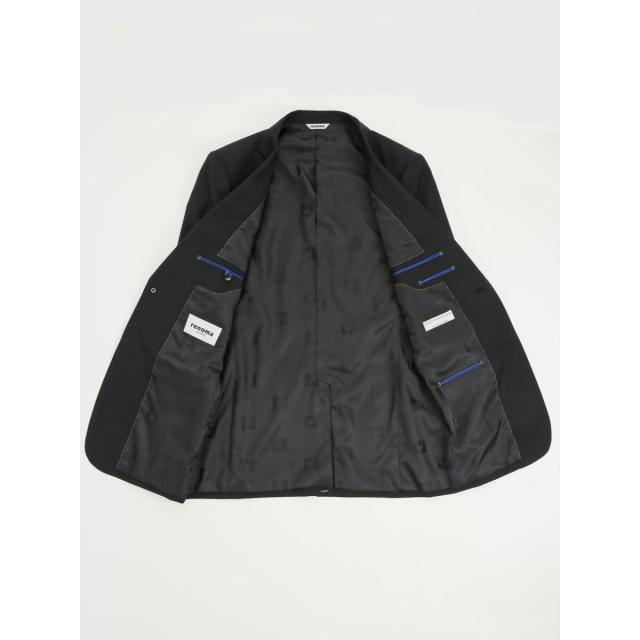 タカキュー（TAKA−Q）/【超光沢 ストレッチ】レノマ オム 2ボタン3ピース ビジネスセットアップスーツ ヘリンボン黒 タカキュー（TAKA−Q）/【光沢 ストレッチ】レノマ オム 2ボタン3