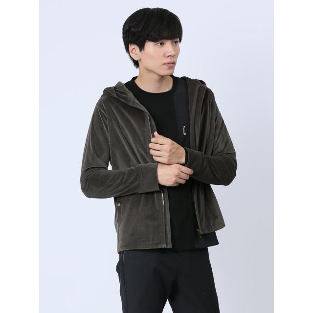 タカキュー（TAKA−Q）/レノマ オム ヘリンボンベロア フルジップシャツアウター(セットアップ可能)