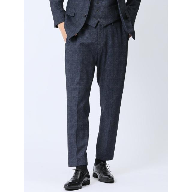 TAKA:Q タカキュー ビジネススーツ セットアップ チェック ネイビー M