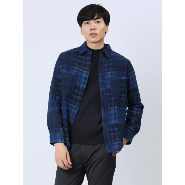 タカキュー（TAKA−Q）/レノマ オム パッチワークチェック シャツアウター