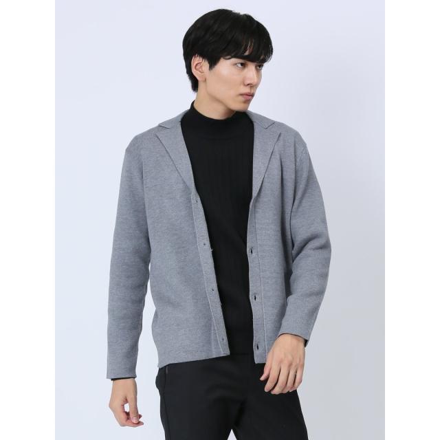 タカキュー（TAKA−Q）/レノマ オム プレーティング ラペル付きカーディガン