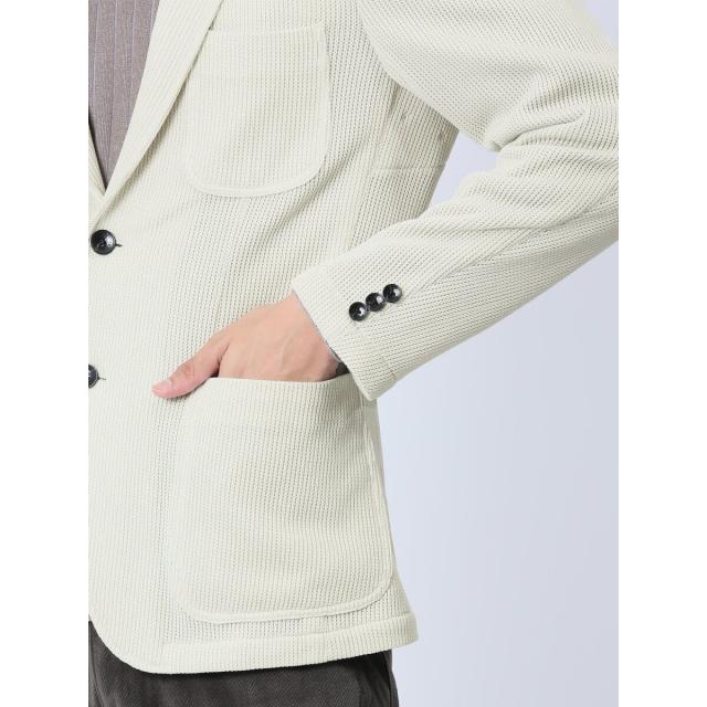 タカキュー（TAKA−Q）/レノマ オム クォーターゲージ 2ボタンジャケット アイボリーの通販は