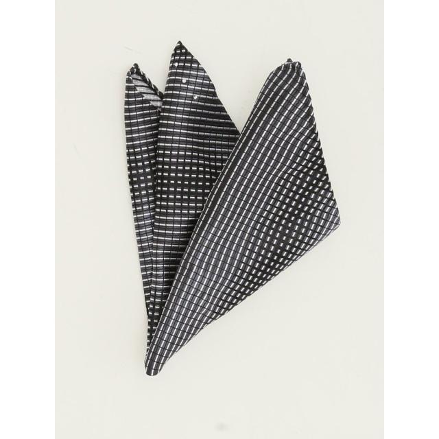 タカキュー（TAKA−Q）/レノマオム シルク パネル柄 ナロータイ&チーフ