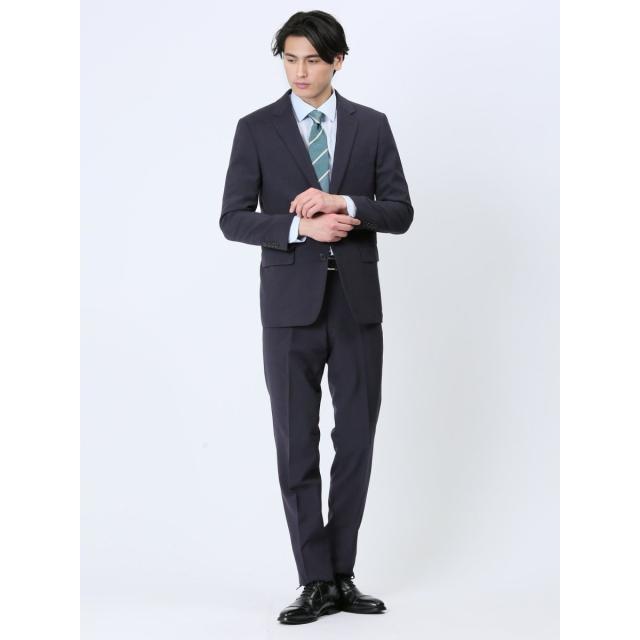 タカキュー（TAKA−Q）/【ストレッチ ウォッシャブル】タカキュー 2ボタン2ピース ビジネスセットアップ マイクロチェック紺