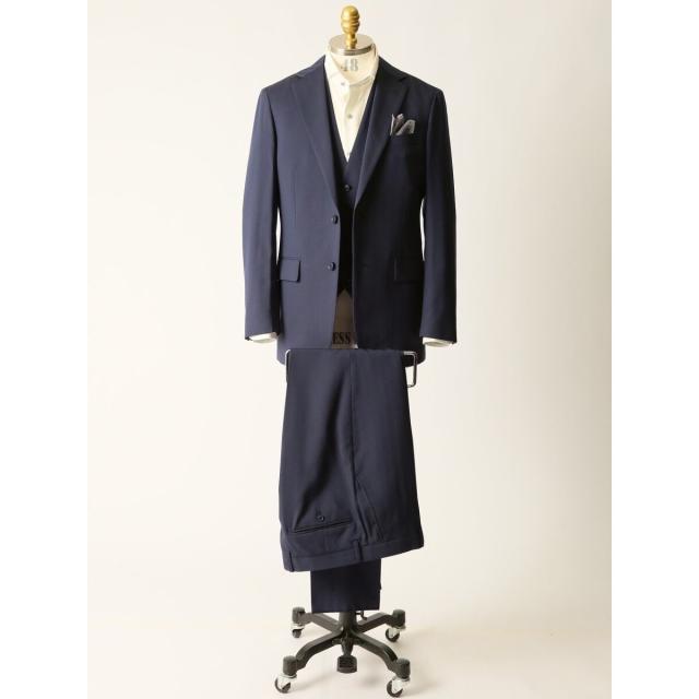 タカキュー（TAKA−Q）/【ストレッチ ウォッシャブル】スーティスト 2ボタン3ピース ビジネスセットアップスーツ ソラーロ青