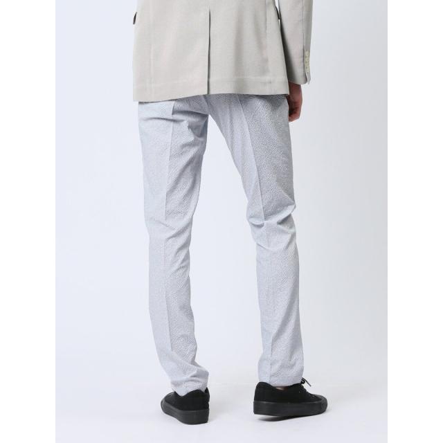 タカキュー（TAKA−Q）/レノマ オム 軽量  ノータックビジネスパンツ プリントライトグレー(セットアップ可能) タカキュー（TAKA−Q）/レノマ オム 軽量 ノータックビジネスパンツ