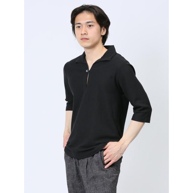 タカキュー（TAKA−Q）/【綿混ニット ウォッシャブル】レノマ オム ラッセル スキッパー 半袖ポロ