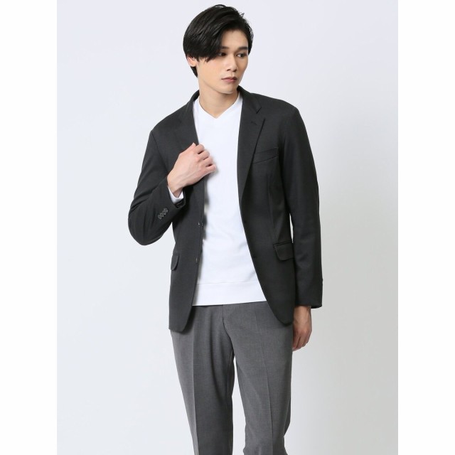 タカキュー（TAKA−Q）/タカキュー ストレッチ 2ボタンジャケット ヘリンボングレーの通販は