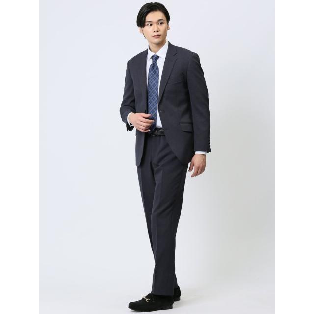 タカキュー（TAKA−Q）/【ストレッチ ウォッシャブル】タカキュー 2ボタン2ピース ビジネスセットアアップスーツ シャーク紺