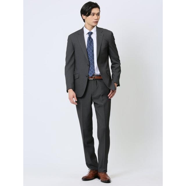 タカキュー（TAKA−Q）/【ストレッチ ウォッシャブル】タカキュー 2ボタン2ピース セットアアップスーツ バーズアイグレー