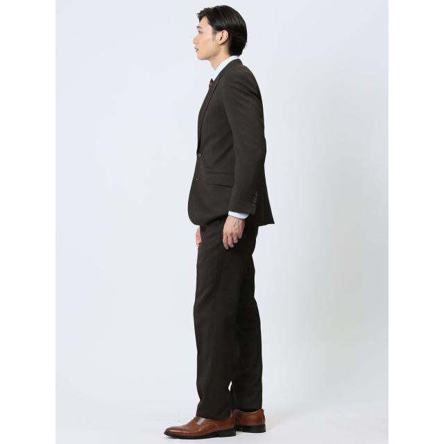 タカキュー（TAKA−Q）/【ストレッチ ウォッシャブル】タカキュー 2ボタン2ピース セットアアップスーツ ピンヘッドこげ茶