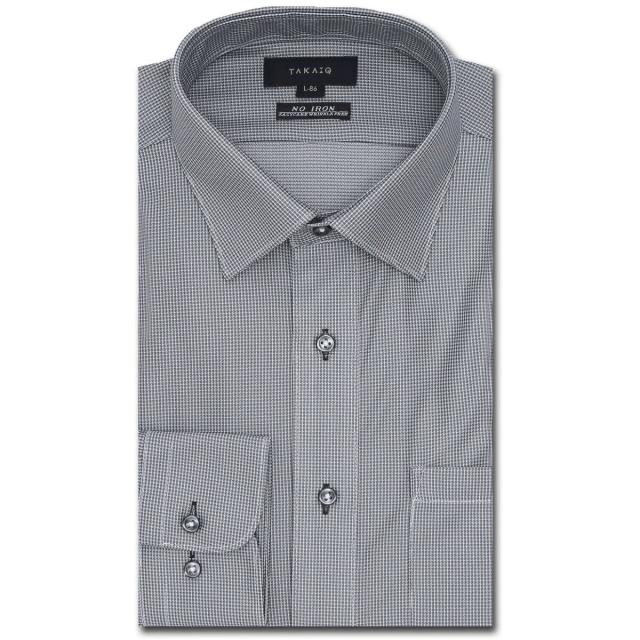 タカキュー(TAKA−Q)/タカキュー ノーアイロンストレッチ ワイドカラー ビジネスドレス長袖ニットシャツの通販は