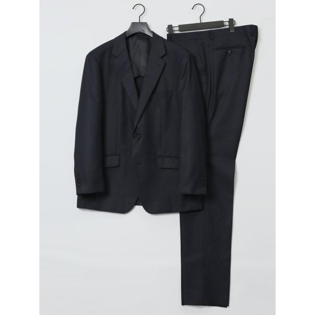タカキュー（TAKA−Q）/【ウール混 パンツウォッシャブル】タカキュー 2ボタン2ピース ビジネスセットアアップスーツ 組織紺
