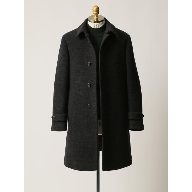 タカキュー（TAKA−Q）/【インポート生地使用】 ウール混 ステンカラーコート ブークレー