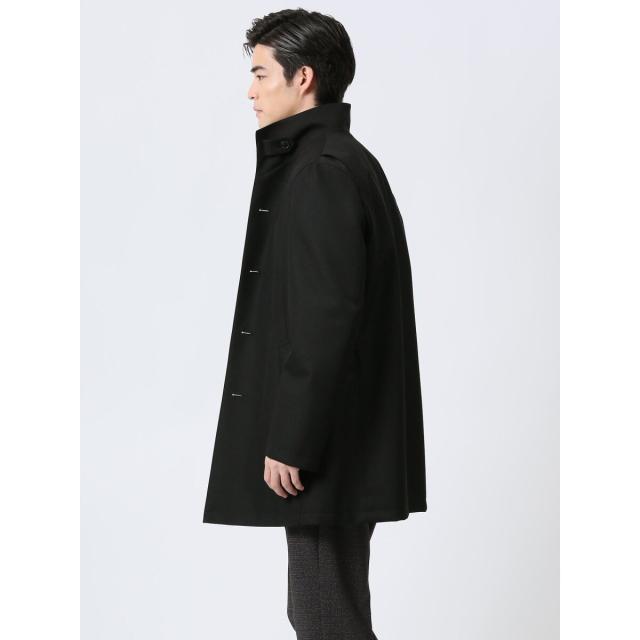 タカキュー（TAKA−Q）/【撥水　防風】イタリアンカラーコート ホップサック黒の通販は